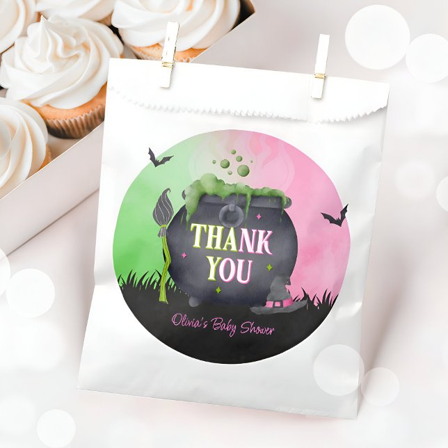 Bolsa De Papel Halloween Witch Baby Shower Pink Favor Bags (Subido por el creador)
