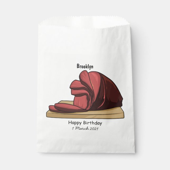 Bolsa De Papel Ham personalizado ilustracion (Anverso)