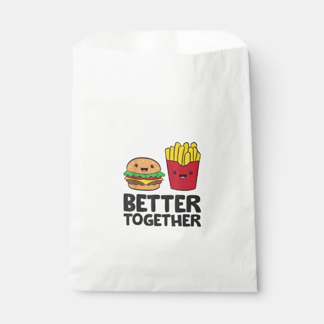 Bolsa De Papel Hamburger and French Fries Love Fast Food Better T (Anverso)