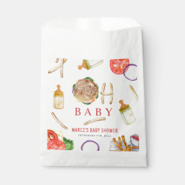 Bolsa De Papel Hamburguesas y botellas Hamburger Oh Baby Shower