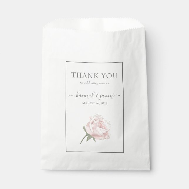 Bolsa De Papel Hannah Elegant Gracias A Traer Boda (Anverso)