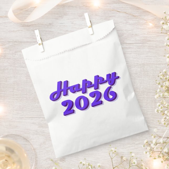 Bolsa De Papel Happy 2026 (Cortado)