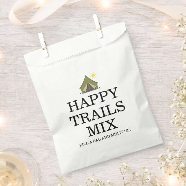Bolsa De Papel Happy Camper Adventure Birthday (Cortado)