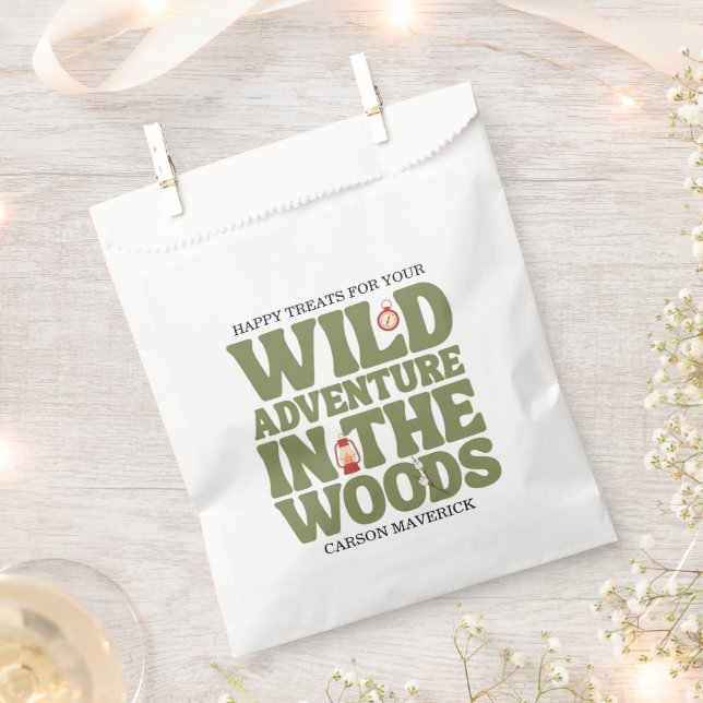 Bolsa De Papel Happy Camper Adventure Birthday (Cortado)