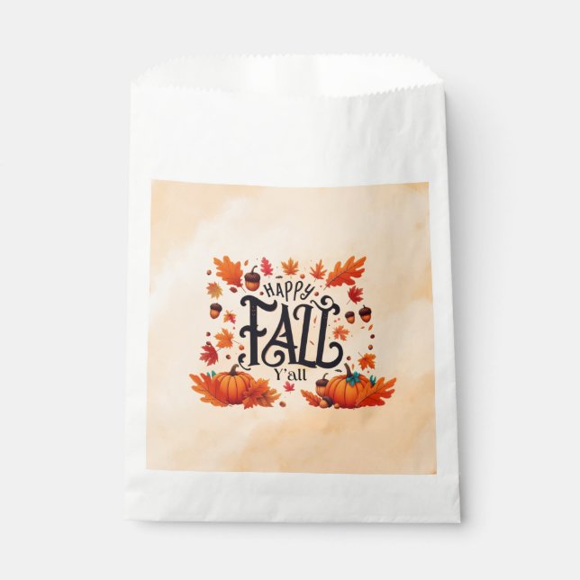 Bolsa De Papel Happy Fall Y'all (Anverso)