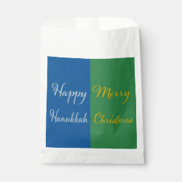 Bolsa De Papel Happy Hanukkah Merry Christmas Dual Holiday Design