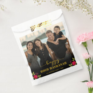 Bolsa De Papel Happy Rosh Hashanah Luxury Gold Script Photo