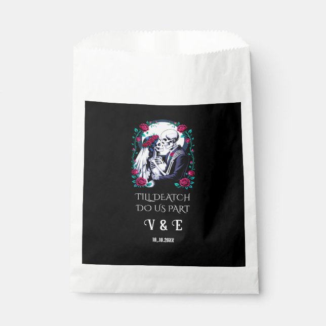 Bolsa De Papel Hasta La Muerte, Boda De Esqueletos Góticos (Anverso)