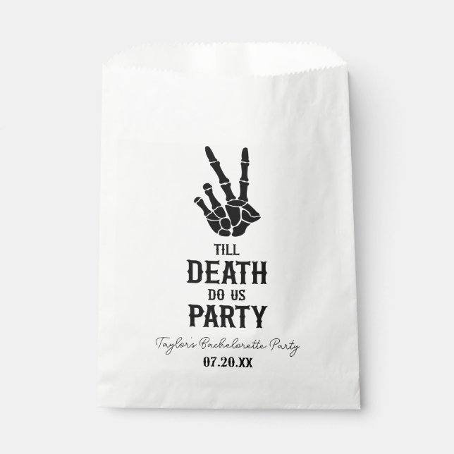 Bolsa De Papel Hasta La Muerte, Fiesta Skeleton Bachelorette (Anverso)