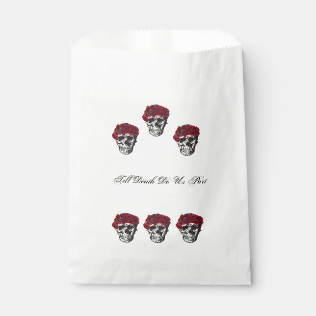 Bolsa De Papel Hasta La Muerte Nos Parecen Pastel Boda Rosa Roja (Anverso)