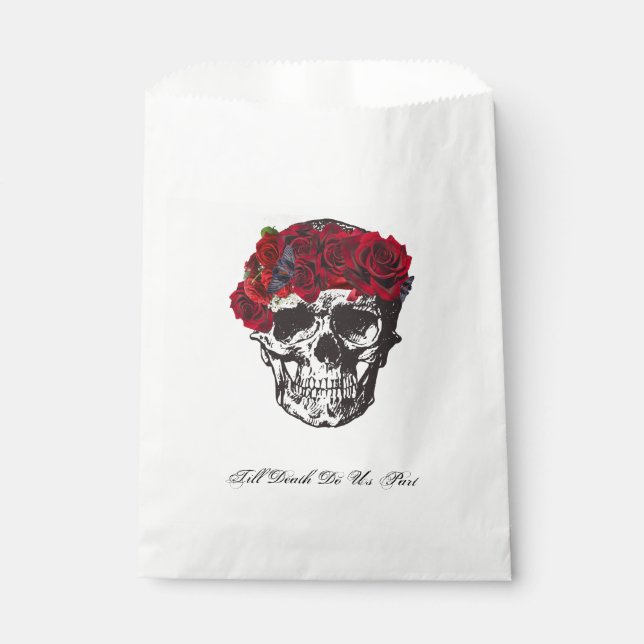 Bolsa De Papel Hasta La Muerte Nos Parecen Pastel Boda Rosa Roja (Anverso)