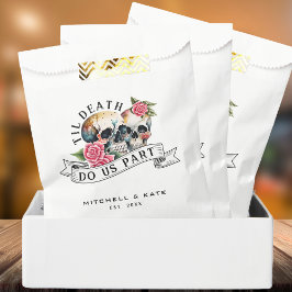 Bolsa De Papel Hasta la muerte nos separan calaveras y Rosas Boda