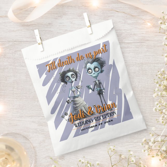 Bolsa De Papel Hasta que la muerte nos divida como Boda de Hallow (Cortado)