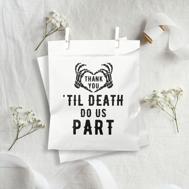 Bolsa De Papel Hasta Que La Muerte Nos Haga Boda Parcial Gracias  (Til Death Do Us Part Wedding Thank You Favor Bags
)