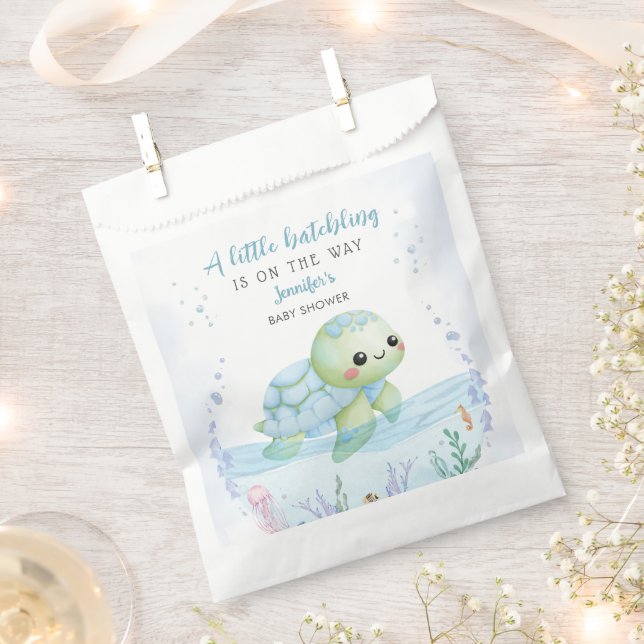 Bolsa De Papel Hatchling Boy Blue Baby Shower (Cortado)