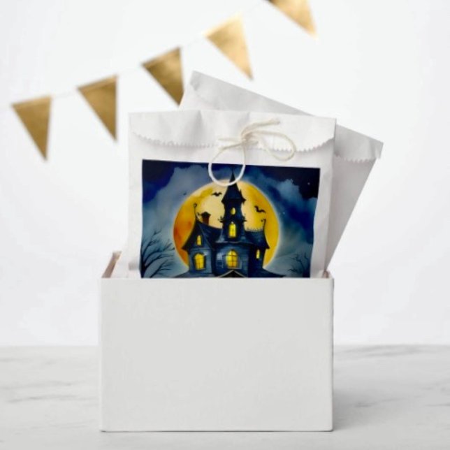 Bolsa De Papel Haunted Hollow & Luna (Favor Bag Dimensions: 5.75”x8” sold in sets of 50. 
)