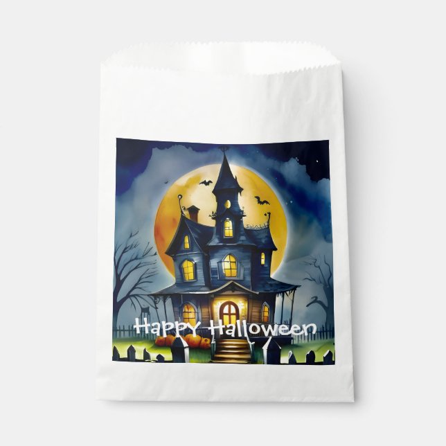 Bolsa De Papel Haunted Hollow y Moon (Anverso)