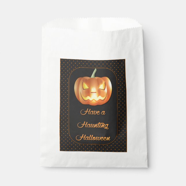 Bolsa De Papel Haunting Halloween Jack-o-lantern (Anverso)