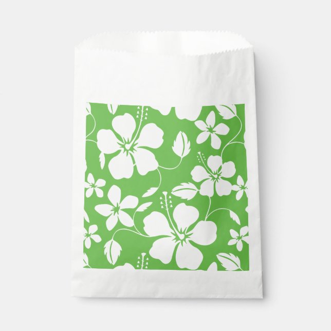 BOLSA DE PAPEL HAWAIIAN HULA (HIBISCUS) LIME (Anverso)