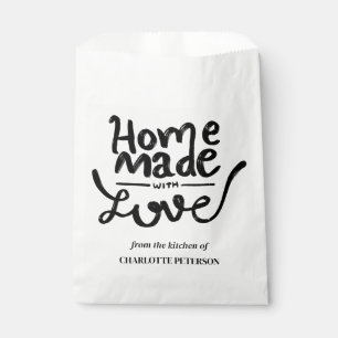 Bolsa de papel hecha en casa con amor