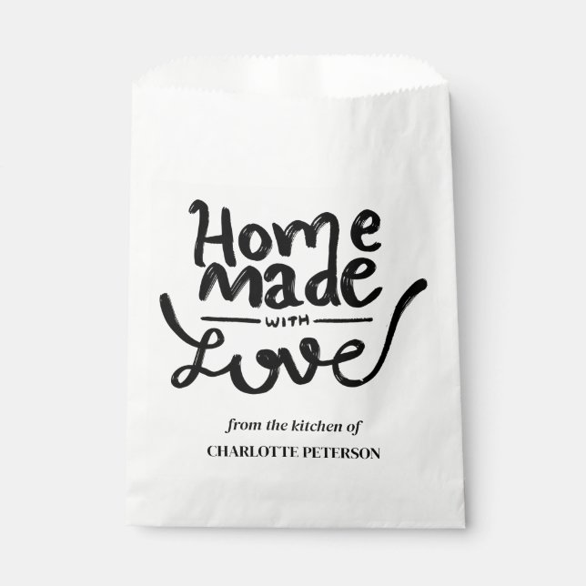 Bolsa de papel hecha en casa con amor (Anverso)
