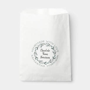 Bolsa De Papel Hecho en casa con la guirnalda moderna del