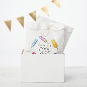 Bolsa De Papel Helado de paleta de verano acuarela Cumpleaños