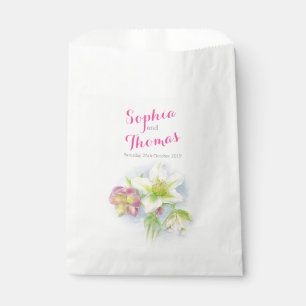 Bolsa De Papel Hellebores acuarela flor bolsos de bienvenida