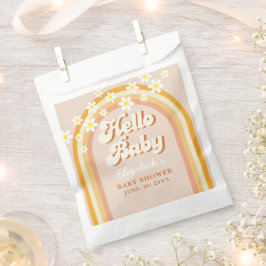 Bolsa De Papel Hello Baby Cute Groovy Baby Shower