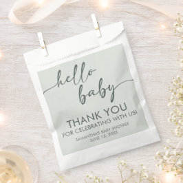 Bolsa De Papel Hello Baby Minimalist Baby Shower