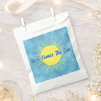 Bolsa De Papel Here Comes The Son Watercolor Baby Shower Custom