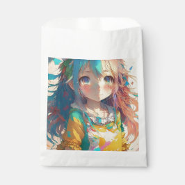 Bolsa De Papel Hermosa Chica de Anime Colorida Que Tenga un Hermo