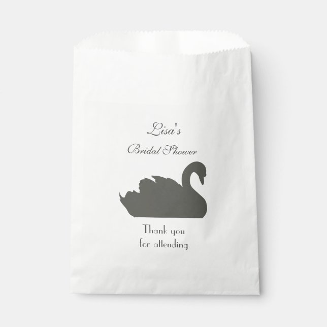 Bolsa De Papel Hermosa ducha de novia en Swan (Anverso)