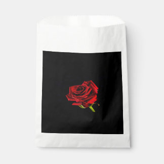 Bolsa De Papel Hermosa rosa roja