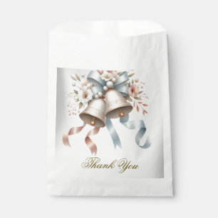 Bolsa De Papel Hermosas flores de casamiento de las campanas rosa