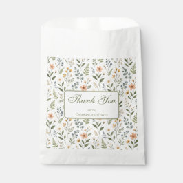 Bolsa De Papel Hermosas flores silvestres neutras terrosas natura