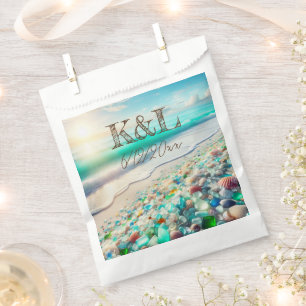 Bolsa De Papel Hermosas olas oceánicas y vidrio marino personaliz