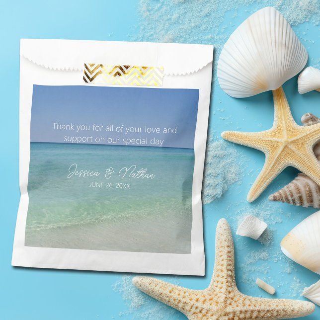 Bolsa De Papel Hermoso Boda personalizado de Beach Horizon (Subido por el creador)