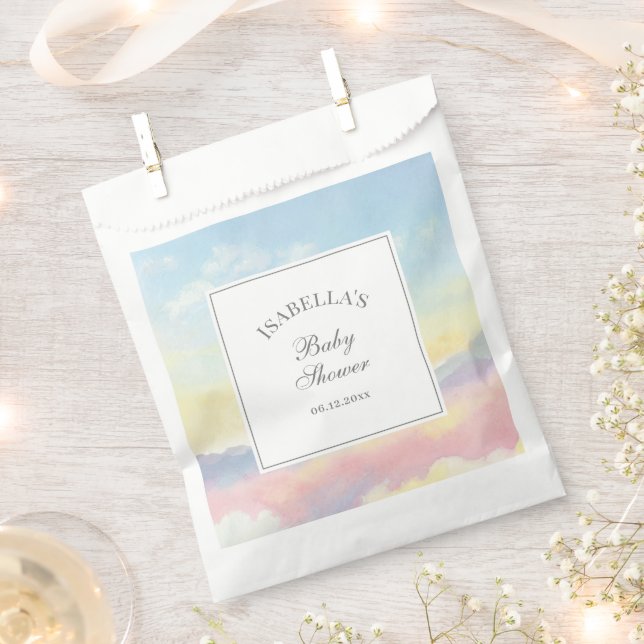 Bolsa De Papel Hermoso cielo y nubes Nueve Baby Shower (Cortado)