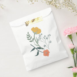 Bolsa De Papel Hermoso patrón floral botánico