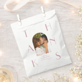 Bolsa De Papel Hermoso Rosa de Boda fotográfico