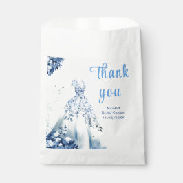 Bolsa De Papel Hermoso vestido floral azul para fiesta de bodas
