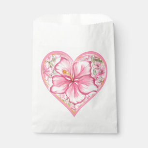 Bolsa De Papel Hibiscus & lace PINK