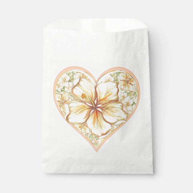 Bolsa De Papel Hibiscus & lace YELLOW (Anverso)