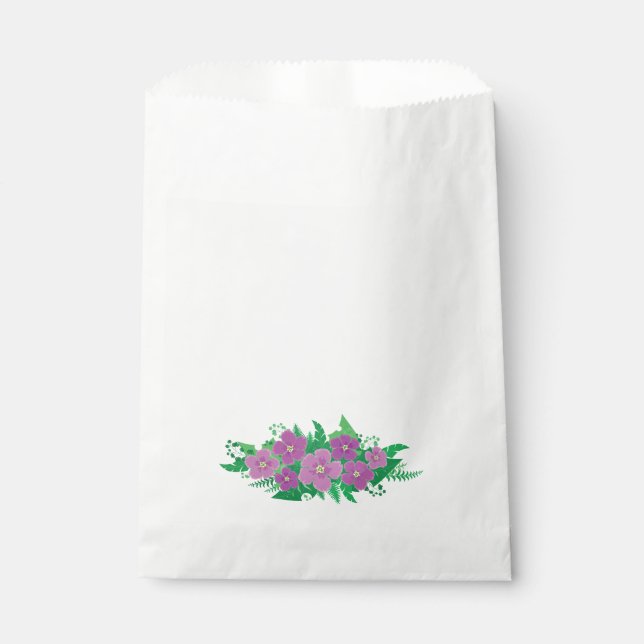 Bolsa De Papel Hibiscus púrpura (Anverso)