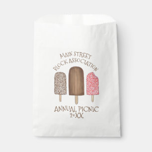Bolsa De Papel Hielo Cream Social Picnic Block Popsicles Fiesta