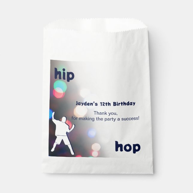 Bolsa De Papel Hip Hop 12th Birthday Dance Fiesta (Anverso)