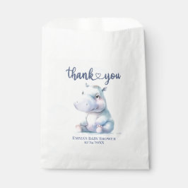Bolsa De Papel Hippo Tema Baby Shower Gracias