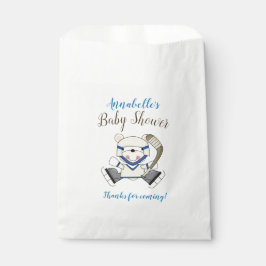 Bolsa De Papel Hockey Sports Polar Bear Baby Shower