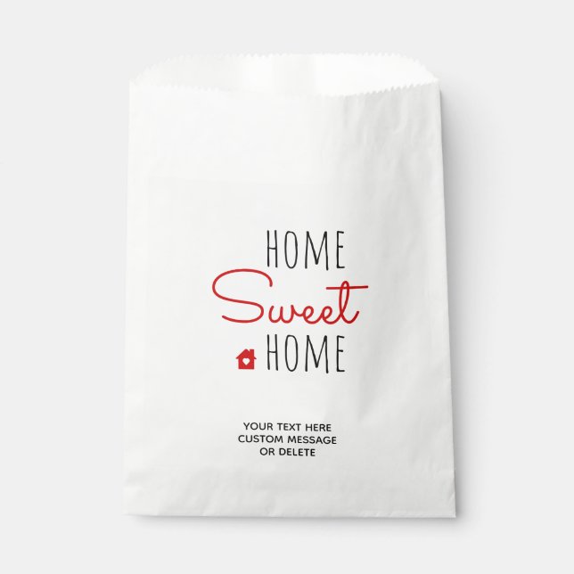 Bolsa De Papel Hogar Sweet Home Inmobiliaria Open House Cierre (Anverso)